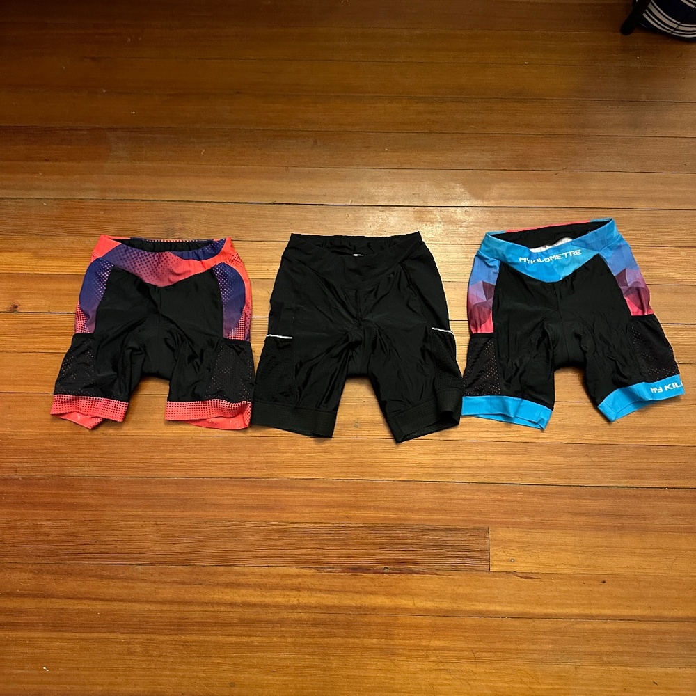 Lot of 3 Women MY KILOMETRE Tri shorts